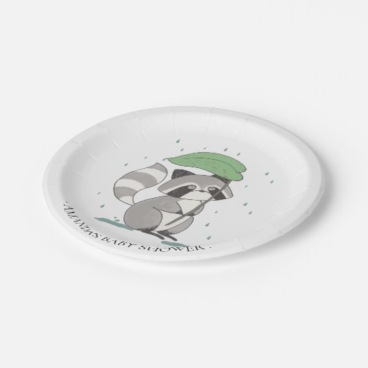 Neutraal Baby shower 7" Bord (Gekanteld)