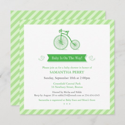 Neutraal Baby shower Aankondiging Uitnodiging Kaar (Voorkant / Achterkant)