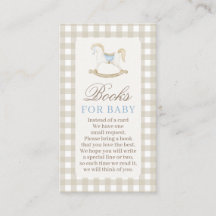 Neutraal Baby shower Boeken voor Baby Kaart