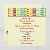 Neutraal Baby shower: Boho Stippen met Beer Kaart (Voorkant / Achterkant)