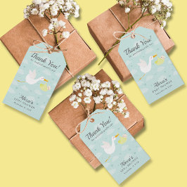 Neutraal Baby shower Bundle Stork Yellow Cadeaulabel