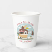 Neutraal Baby shower Chocolate Ice Cream Truck Papieren Bekers (Voorkant)
