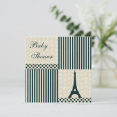 Neutraal Baby shower classy Eiffeltoren Kaart (Staand voorkant)