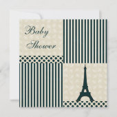 Neutraal Baby shower classy Eiffeltoren Kaart (Voorkant)