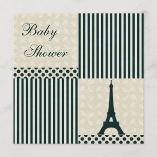 Neutraal Baby shower classy Eiffeltoren Kaart