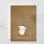 Neutraal Baby shower Cute Lamb Kaart (Achterkant)