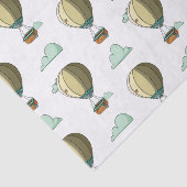 Neutraal Baby shower Cute Yellow Hot Air ballon Tissuepapier (Detail)