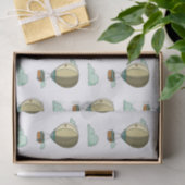 Neutraal Baby shower Cute Yellow Hot Air ballon Tissuepapier (Geschenk)