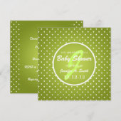 Neutraal Baby shower Elegant Polka Dot Green Kaart (Voorkant / Achterkant)