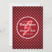 Neutraal Baby shower Elegant Polka Dot Red Kaart (Voorkant)