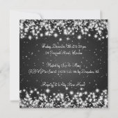 Neutraal Baby shower Elegant Winter Sparkle Black Kaart (Achterkant)