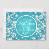 Neutraal Baby shower Elegant Winter Sparkle Blue Kaart (Voorkant)