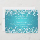 Neutraal Baby shower Elegant Winter Sparkle Blue Kaart (Achterkant)