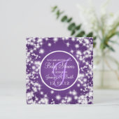 Neutraal Baby shower Elegant Winter Sparkle Paars Kaart (Staand voorkant)