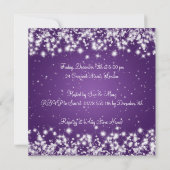 Neutraal Baby shower Elegant Winter Sparkle Paars Kaart (Achterkant)
