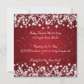 Neutraal Baby shower Elegant Winter Sparkle Red Kaart (Achterkant)