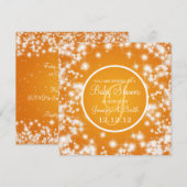 Neutraal Baby shower Elegant Winter Sparkle Sinaas Kaart (Voorkant / Achterkant)