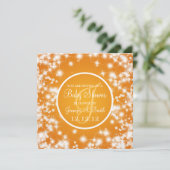 Neutraal Baby shower Elegant Winter Sparkle Sinaas Kaart (Staand voorkant)