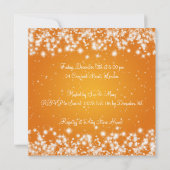Neutraal Baby shower Elegant Winter Sparkle Sinaas Kaart (Achterkant)
