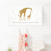 Neutraal Baby shower Giraffe Moeder en Baby Spandoek (Insitu)