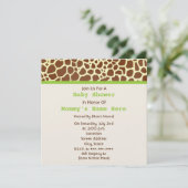 Neutraal Baby shower: Giraffe Print Stuffed Beer Kaart (Staand voorkant)