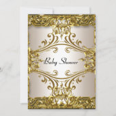 Neutraal baby shower Gold Cream Kaart (Voorkant)