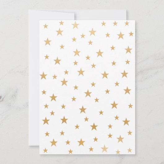 Neutraal Baby shower Gold Star per post Kaart (Achterkant)