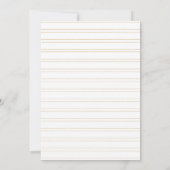 Neutraal Baby shower Gold Stripe per post Kaart (Achterkant)