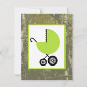 Neutraal Baby shower - Groen vervoer & Camouflage Kaart (Voorkant)