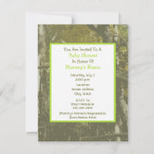 Neutraal Baby shower - Groen vervoer & Camouflage Kaart (Achterkant)