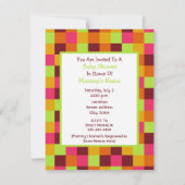 Neutraal Baby shower - Groen vervoer en kleurenblo Kaart (Achterkant)