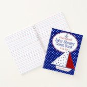 Neutraal Baby shower Guest Book Nautical Sailboat  Notitieboek (Binnen)