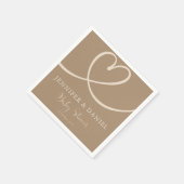 Neutraal Baby shower Hart Modern Elegant Servet (Hoek)