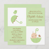 Neutraal Baby shower Kaart (Voorkant / Achterkant)