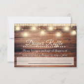 Neutraal Baby shower luier Raffle-kaartje Kaart (Voorkant)