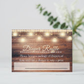 Neutraal Baby shower luier Raffle-kaartje Kaart (Staand voorkant)