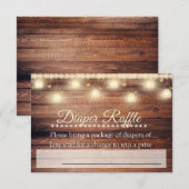 Neutraal Baby shower luier Raffle-kaartje Kaart (Voorkant / Achterkant)