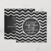 Neutraal Baby shower Nodig Elegant Chevron Black u Kaart (Voorkant / Achterkant)