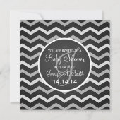 Neutraal Baby shower Nodig Elegant Chevron Black u Kaart (Voorkant)