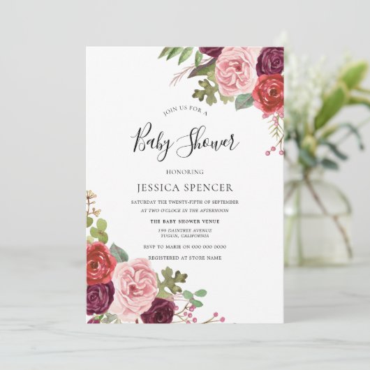 Neutraal Baby shower Nodig Kaart (Staand voorkant)