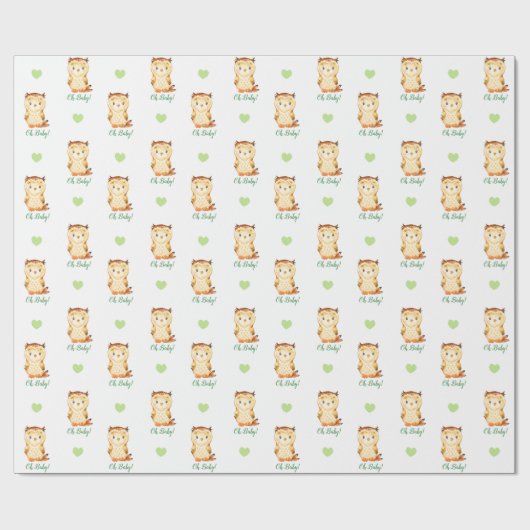 Neutraal Baby shower overlooppapier (sleepnet) Cadeaupapier (Vlak)