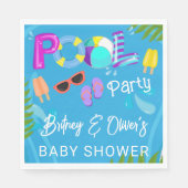 Neutraal Baby shower Pool Party Summer Servet (Voorkant)