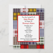 Neutraal Baby shower - Rood vervoer en betonstaal Kaart (Achterkant)