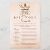 Neutraal  Baby shower spel Word Scramble Flyer (Voorkant)
