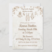 Neutraal Baby shower Tiny Hands, Tiny Feet Kaart (Voorkant)