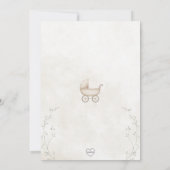 Neutraal Baby shower Tiny Hands, Tiny Feet Kaart (Achterkant)