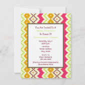 Neutraal Baby shower tribaal geïnspireerd groen ve Kaart (Achterkant)