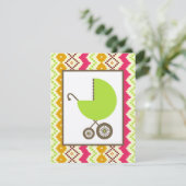 Neutraal Baby shower tribaal geïnspireerd groen ve Kaart (Staand voorkant)