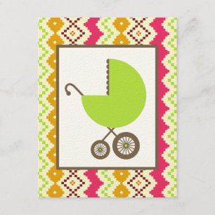 Neutraal Baby shower tribaal geïnspireerd groen ve Kaart