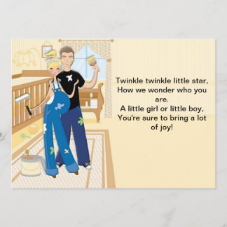 Neutraal Baby shower Uitnodiging